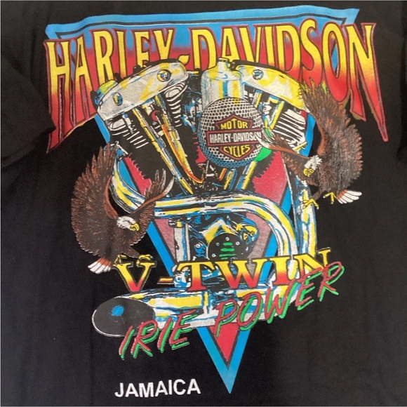 Vintage Harley Davidson Eagle V-Twin  Power T-Shirt - Picture 2 of 4